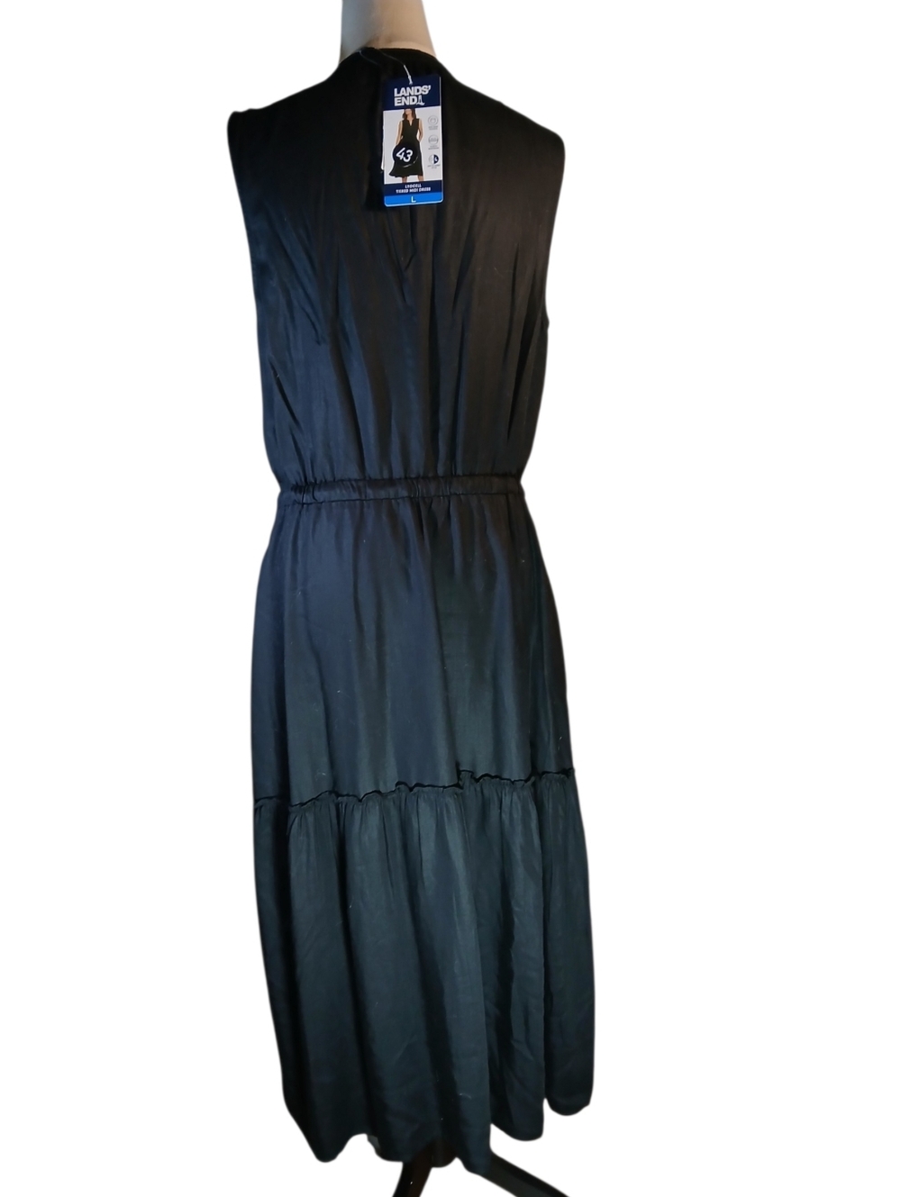 NWT Lands End Tiered Midi Dress Sz Large - Picture 7 of 8